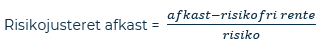 ligning for risikojusteret afkast
